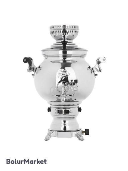 سماور گازسوز عالی نسب مدل Sahand Simin ظرفیت ۸ لیتر Alinassab Sahand Simin Gaslight Samovar 8 Liter